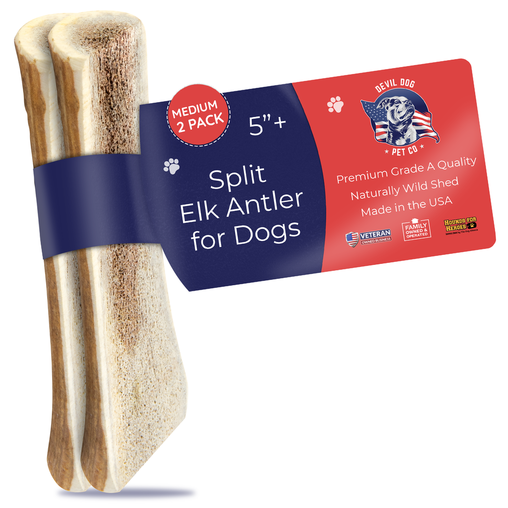 Medium - Split Elk Antler Dog Chew - 2 Pack