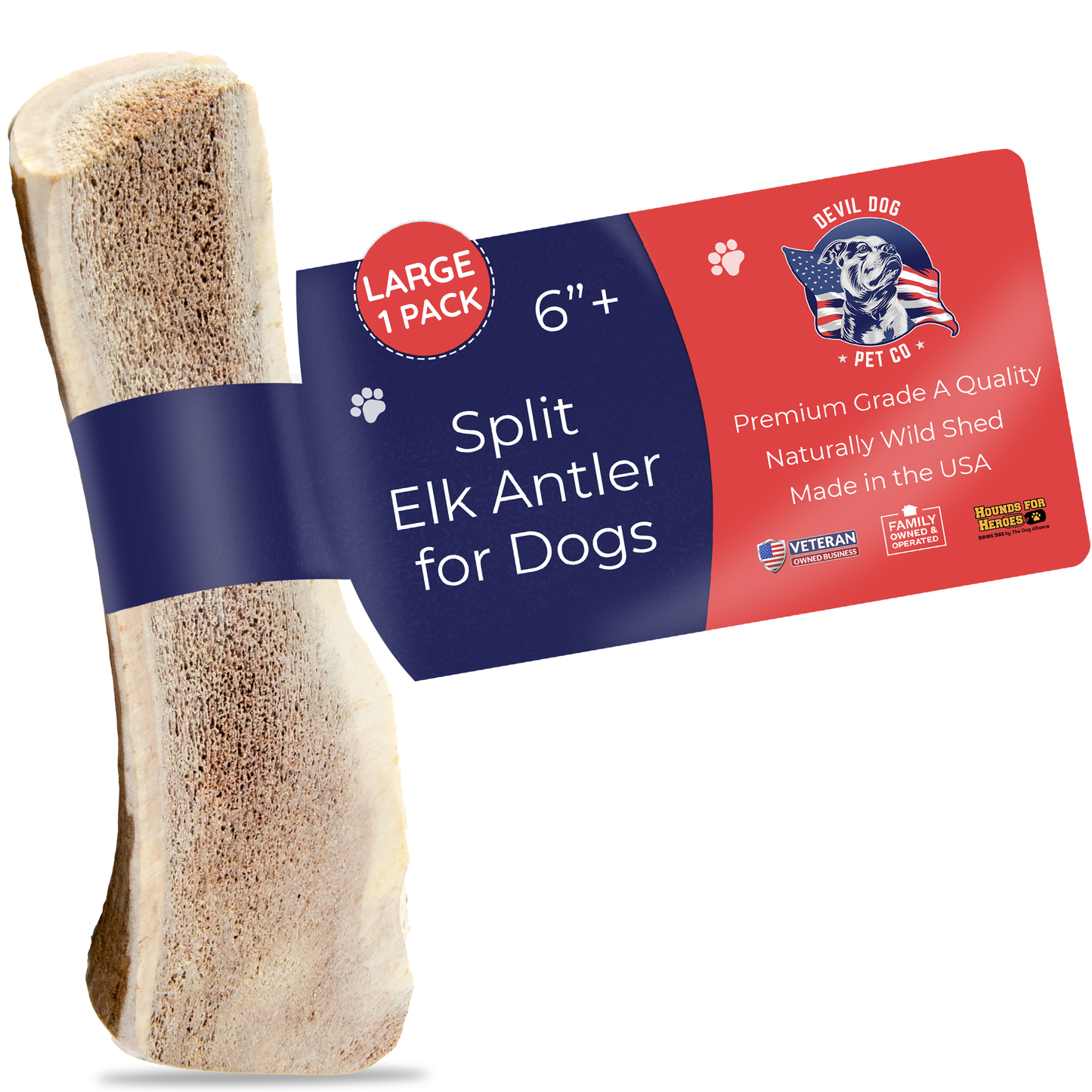 Whole & Split Elk Antler - Devil Dog Pet Co