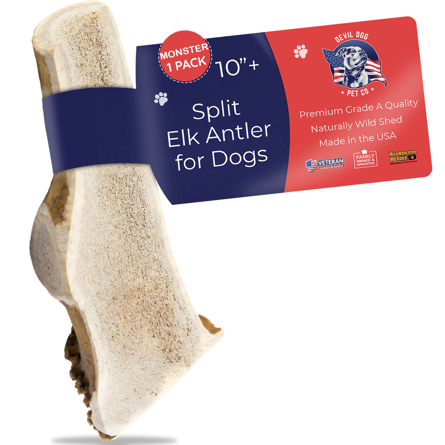 Whole & Split Elk Antler - Devil Dog Pet Co