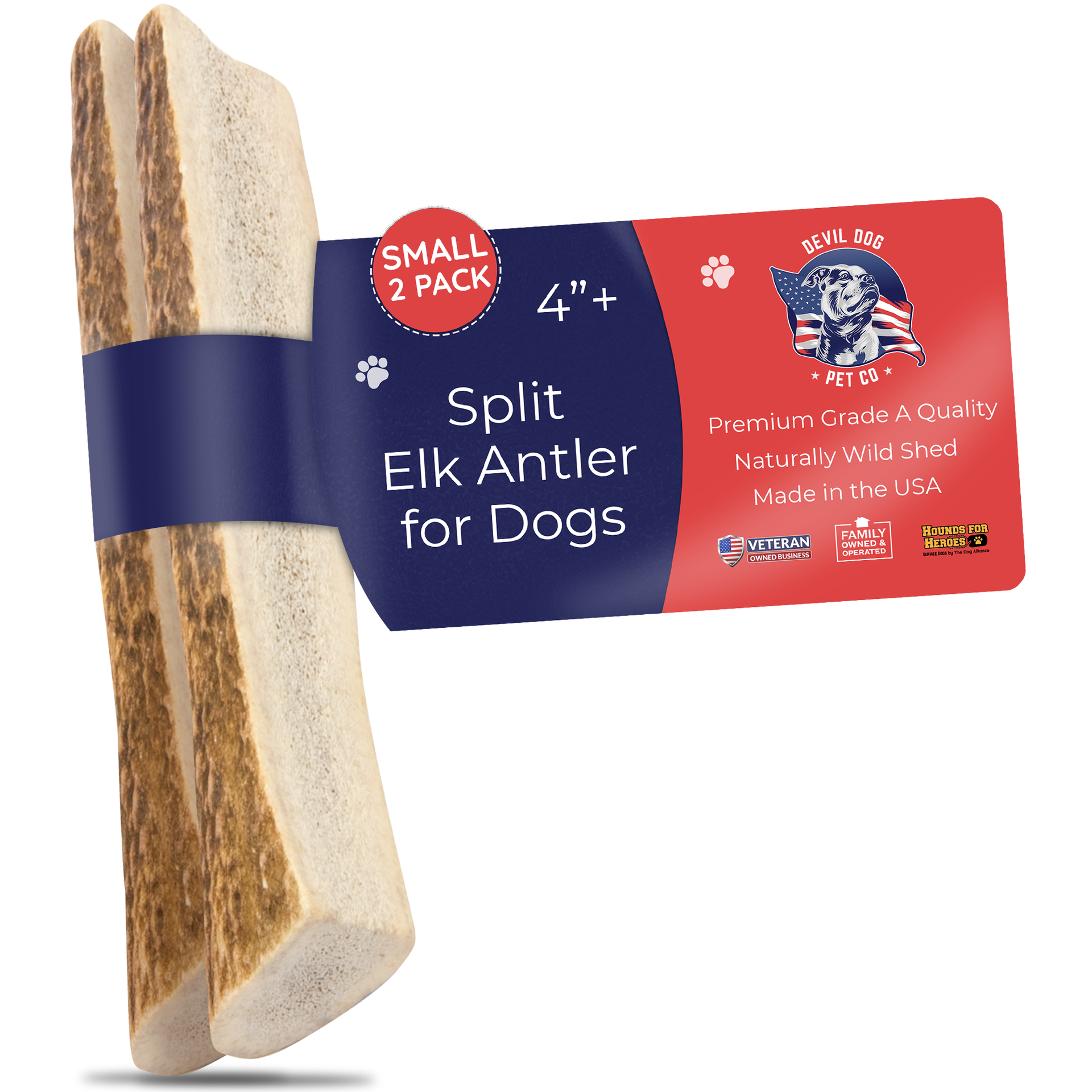 Devil Antlers: Whole & Split Elk Chews for Dogs | Devil Dog Pet Co.